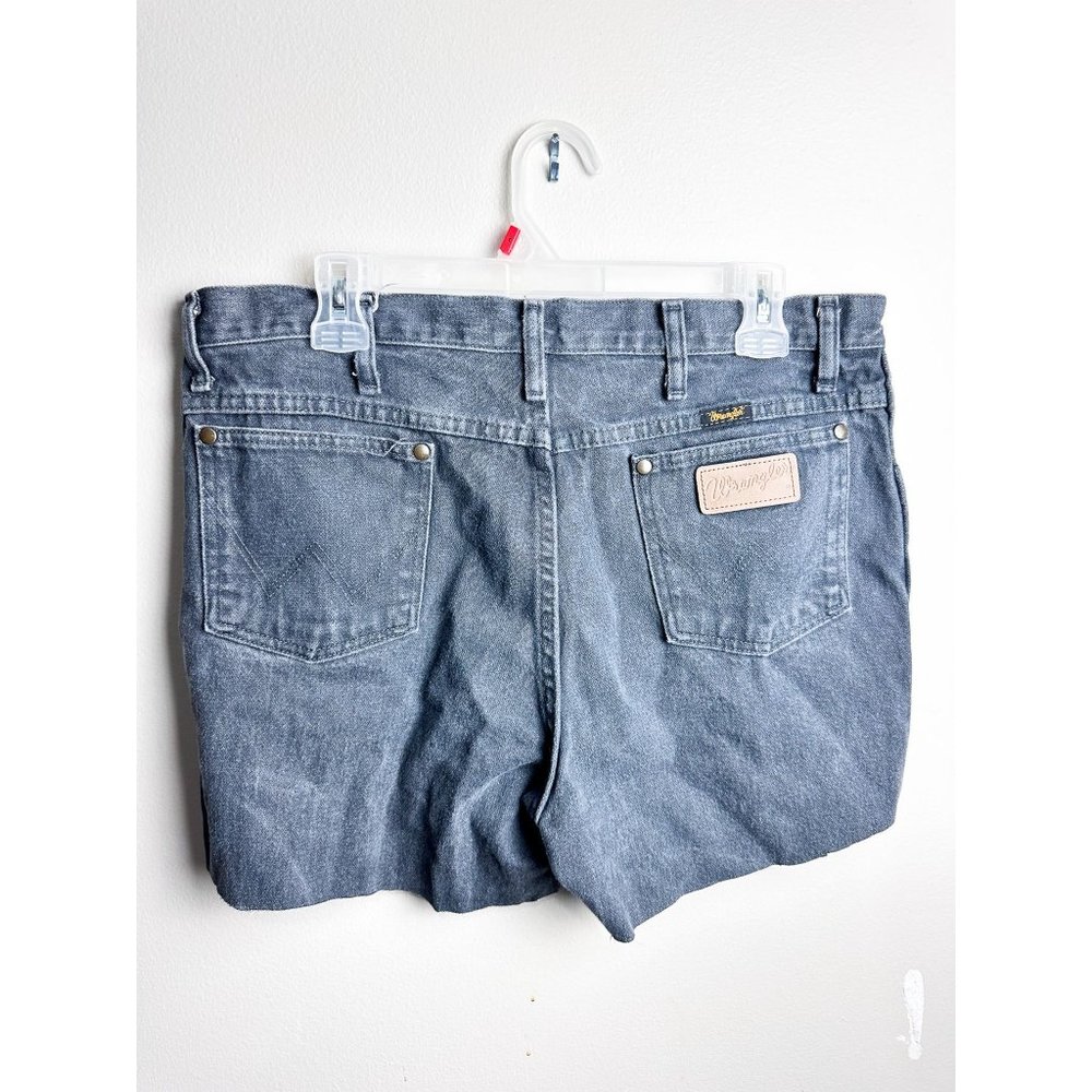 Wrangler Vintage Black Cut Off Denim Shorts Womens 36 Jean Short